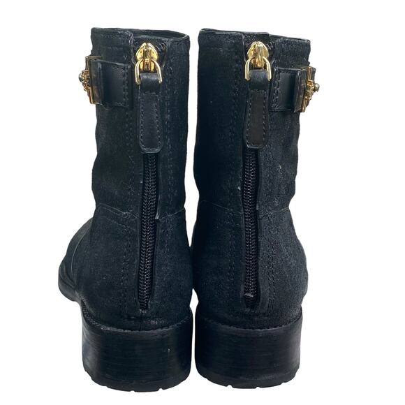 Tory Burch Women's Selena Black Distressed Suede Leather Ankle Boot Size US 8.5 - Picture 8 of 10